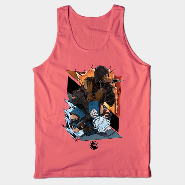 Scorpion & Sub Zero Tank Top by Paul Draw